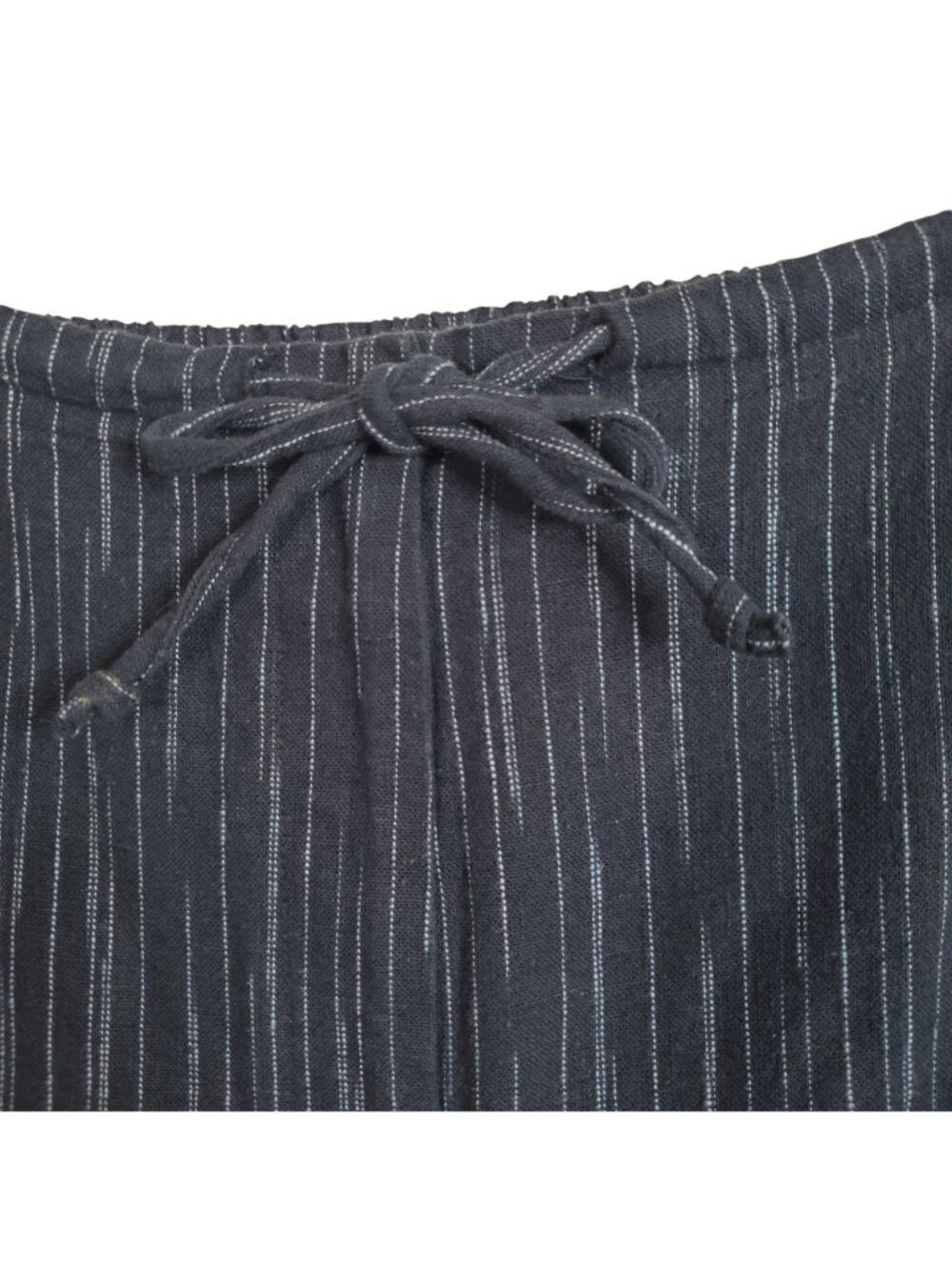Dialogue Size 1X Set Top Pants Linen Cotton Outfit Button Jacket Striped Pull On - Picture 11 of 12